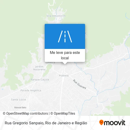 Rua Gregorio Sanpaio mapa