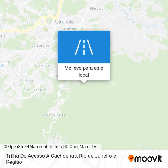 Trilha De Acesso A Cachoeiras mapa