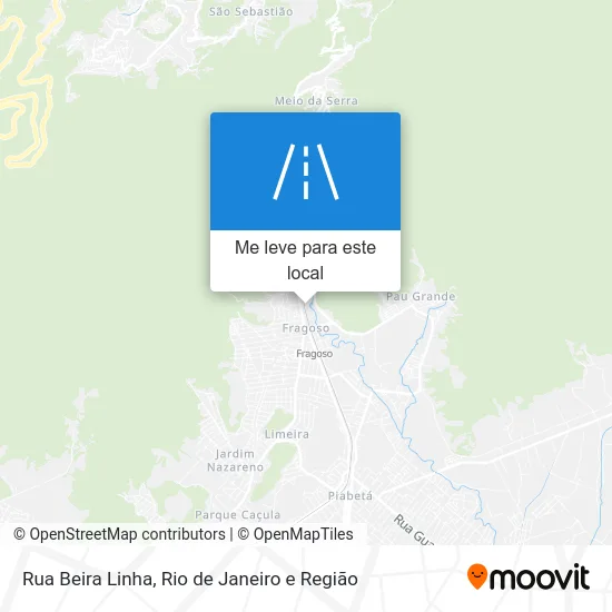 Rua Beira Linha mapa