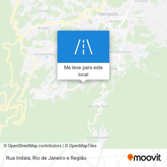 Rua Indaia mapa