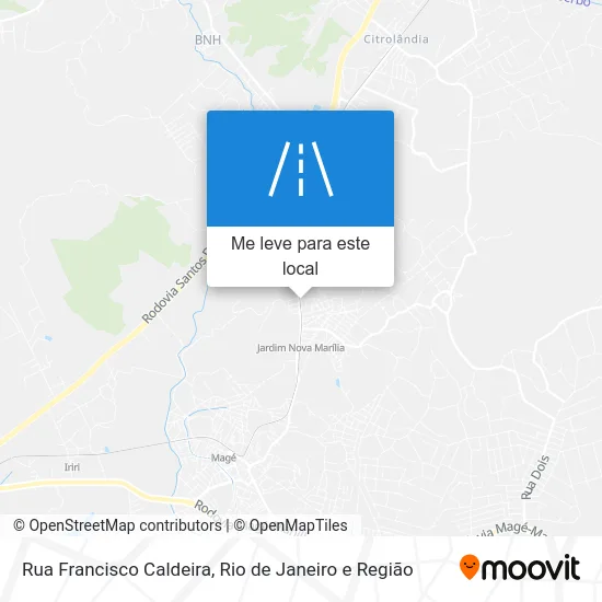 Rua Francisco Caldeira mapa