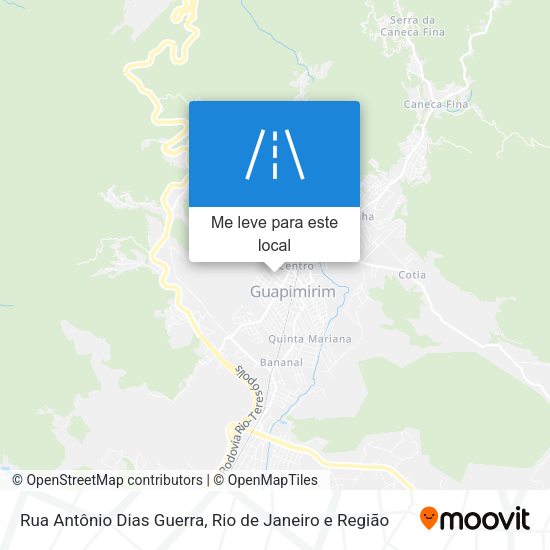 Rua Antônio Dias Guerra mapa