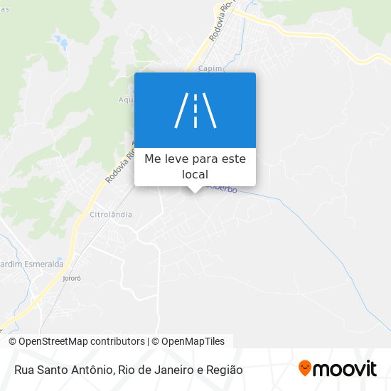 Rua Santo Antônio mapa