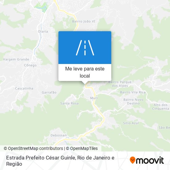 Estrada Prefeito César Guinle mapa