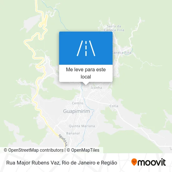Rua Major Rubens Vaz mapa