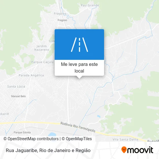 Rua Jaguaribe mapa