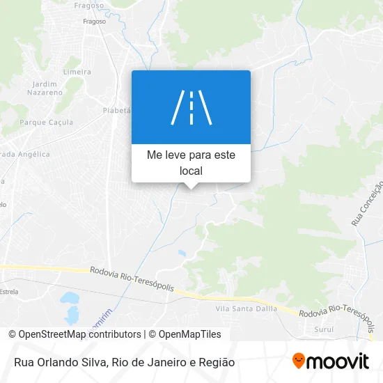Rua Orlando Silva mapa