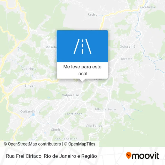 Rua Frei Ciriaco mapa