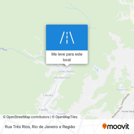 Rua Três Rios mapa