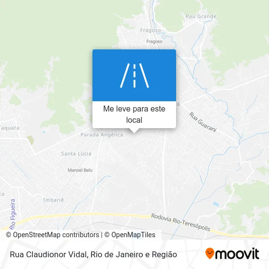 Rua Claudionor Vidal mapa