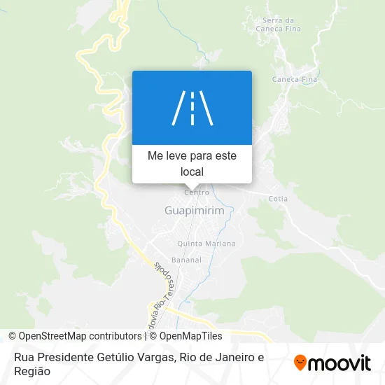 Rua Presidente Getúlio Vargas mapa