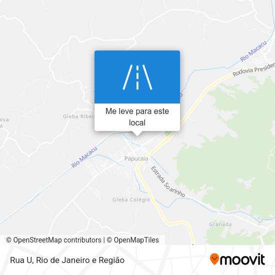 Rua U mapa