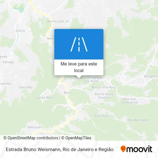 Estrada Bruno Weismann mapa