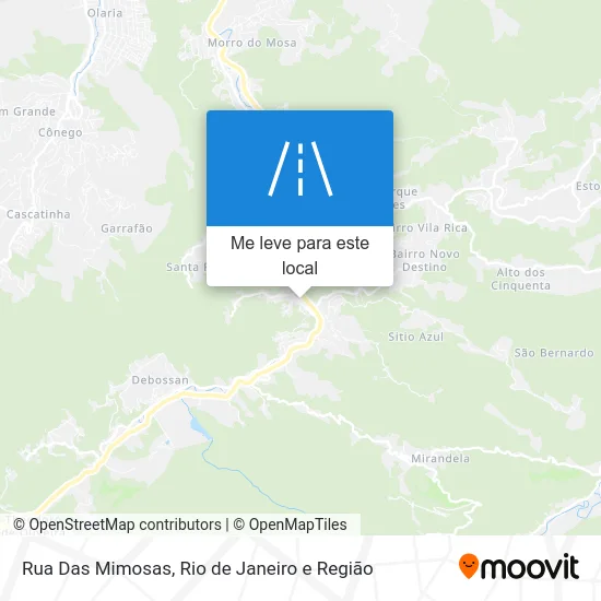 Rua Das Mimosas mapa