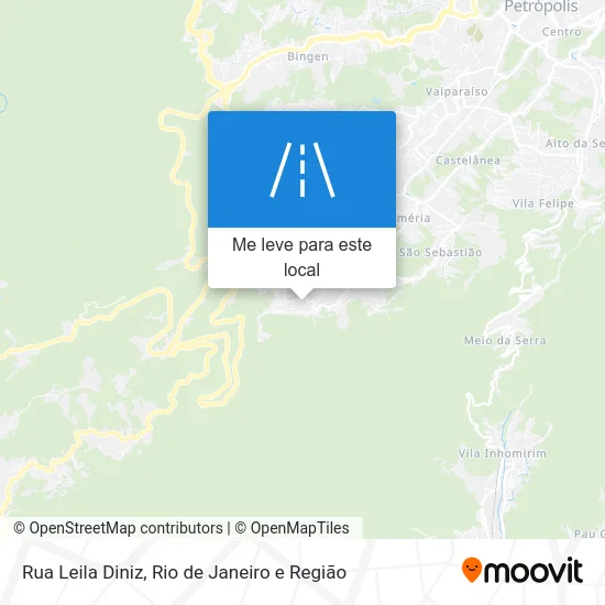 Rua Leila Diniz mapa