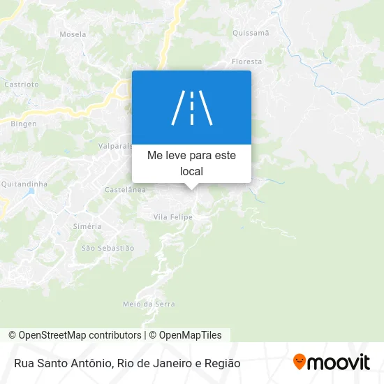 Rua Santo Antônio mapa