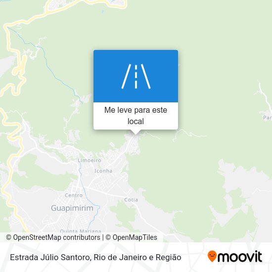 Estrada Júlio Santoro mapa