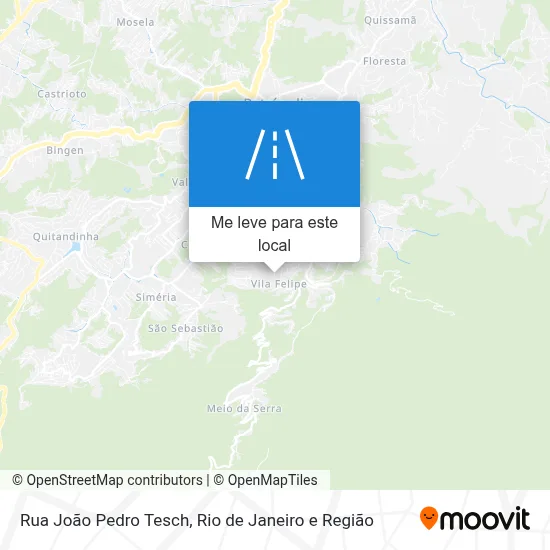 Rua João Pedro Tesch mapa