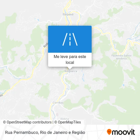 Rua Pernambuco mapa