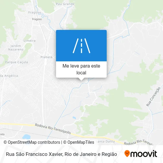 Rua São Francisco Xavier mapa