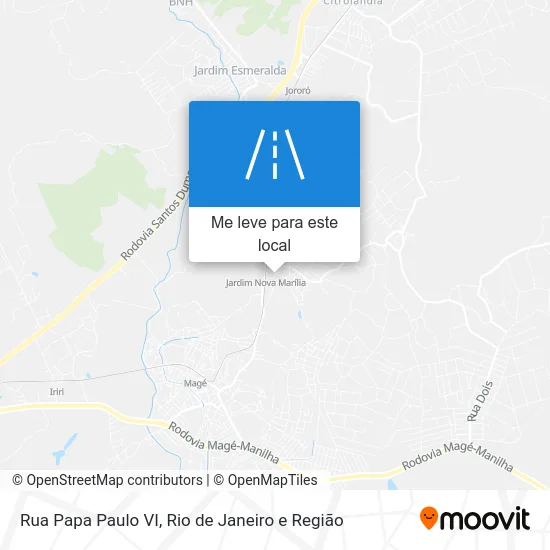 Rua Papa Paulo VI mapa