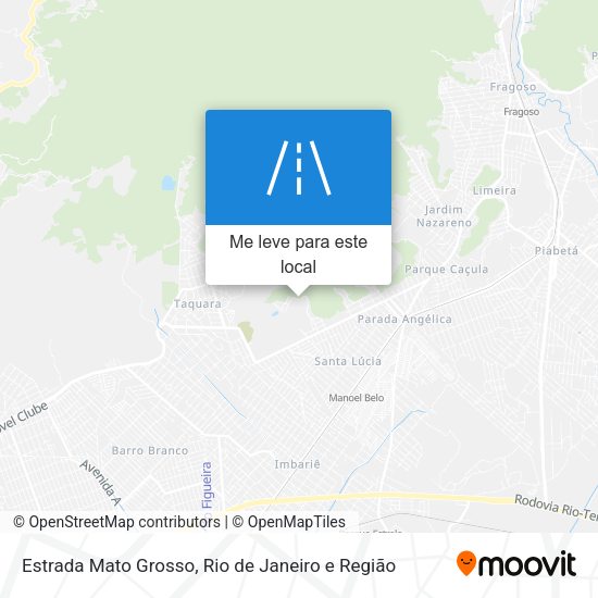 Estrada Mato Grosso mapa