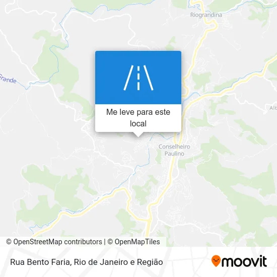 Rua Bento Faria mapa