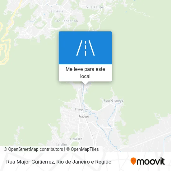 Rua Major Guitierrez mapa