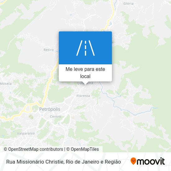 Rua Missionário Christie mapa