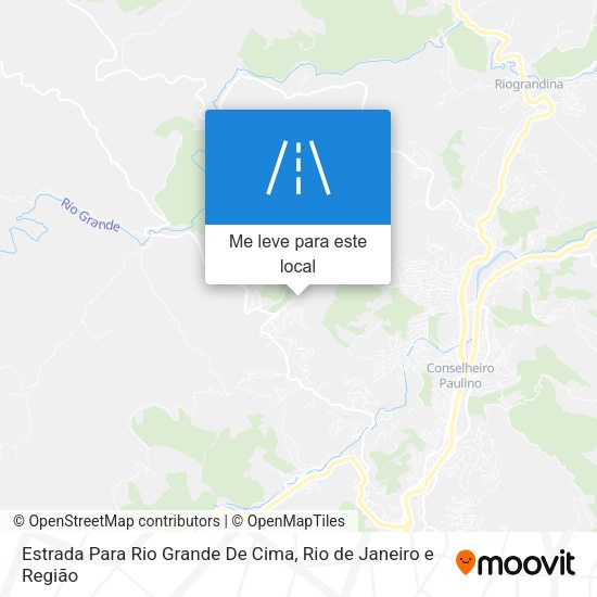 Estrada Para Rio Grande De Cima mapa