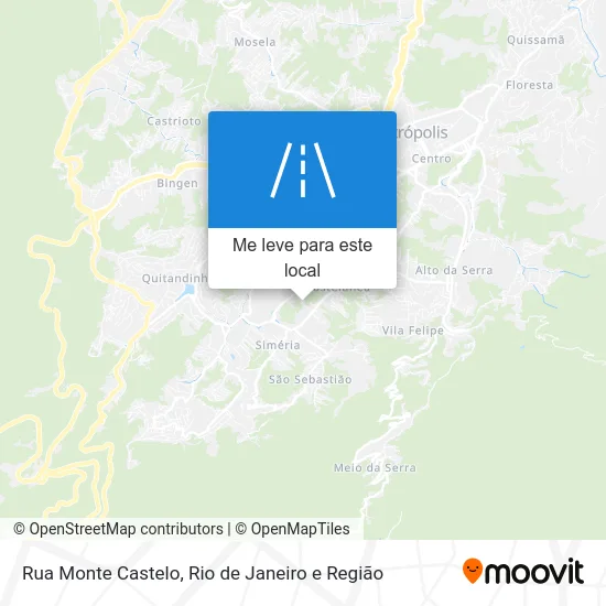 Rua Monte Castelo mapa