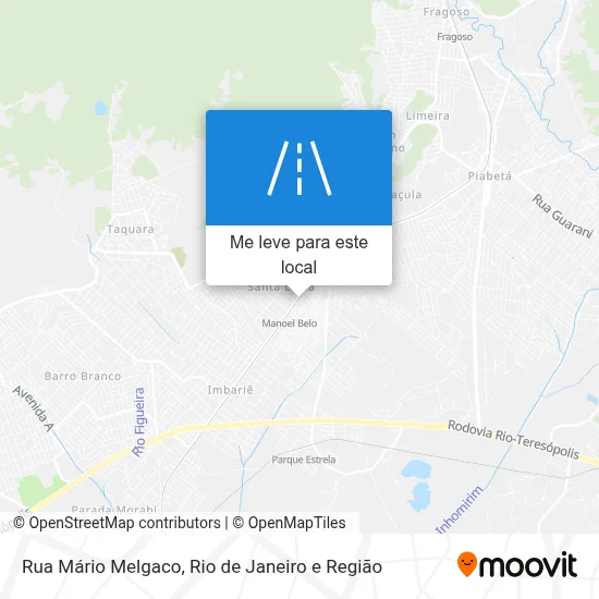Rua Mário Melgaco mapa
