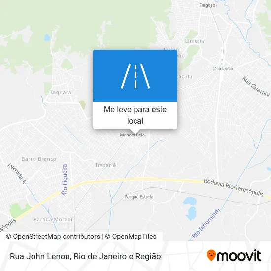 Rua John Lenon mapa