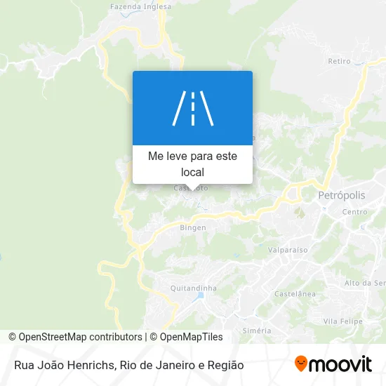 Rua João Henrichs mapa