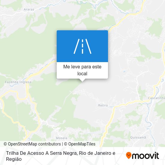 Trilha De Acesso A Serra Negra mapa