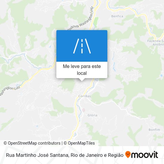 Rua Martinho José Santana mapa