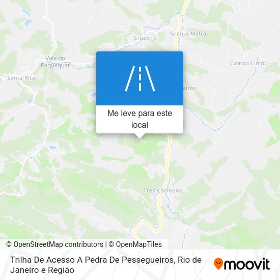 Trilha De Acesso A Pedra De Pessegueiros mapa