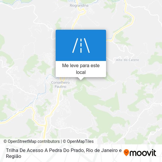 Trilha De Acesso A Pedra Do Prado mapa