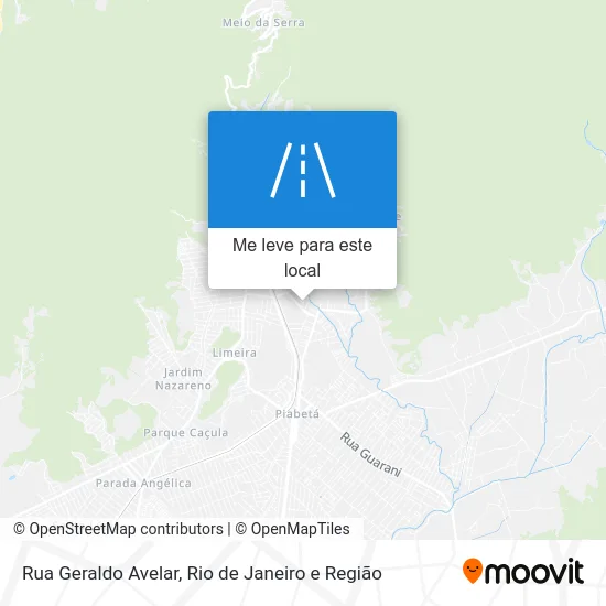 Rua Geraldo Avelar mapa