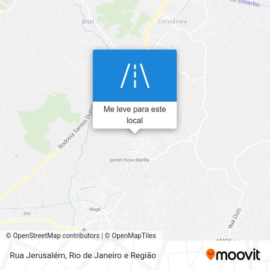 Rua Jerusalém mapa