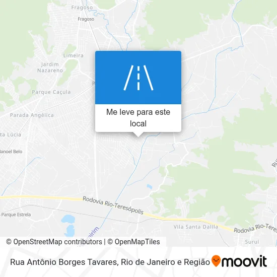 Rua Antônio Borges Tavares mapa