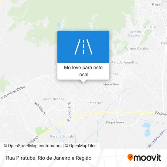 Rua Piratuba mapa