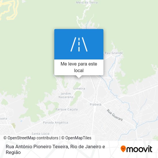 Rua Antônio Pioneiro Texeira mapa