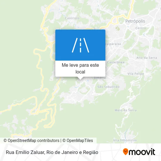 Rua Emilio Zaluar mapa