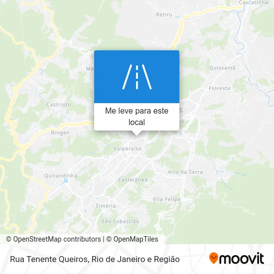 Rua Tenente Queiros mapa