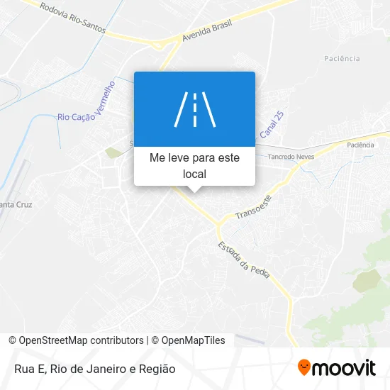 Rua E mapa