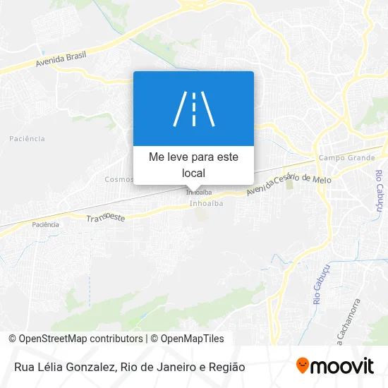 Rua Lélia Gonzalez mapa