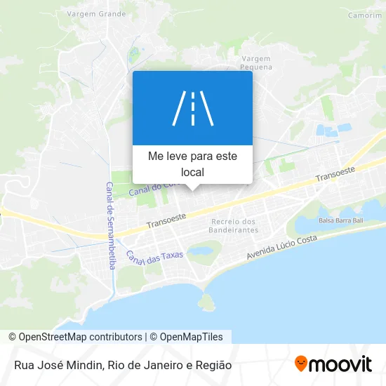 Rua José Mindin mapa