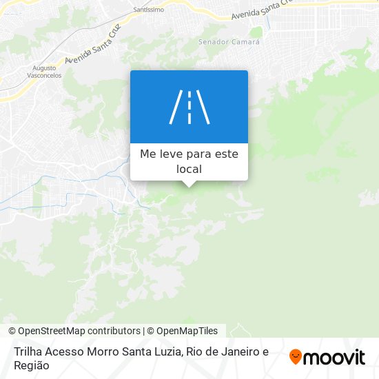 Trilha Acesso Morro Santa Luzia mapa