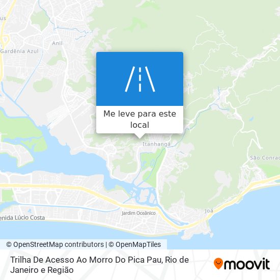 Trilha De Acesso Ao Morro Do Pica Pau mapa